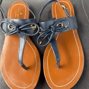Kate Spade Dark Blue Leather Sandals